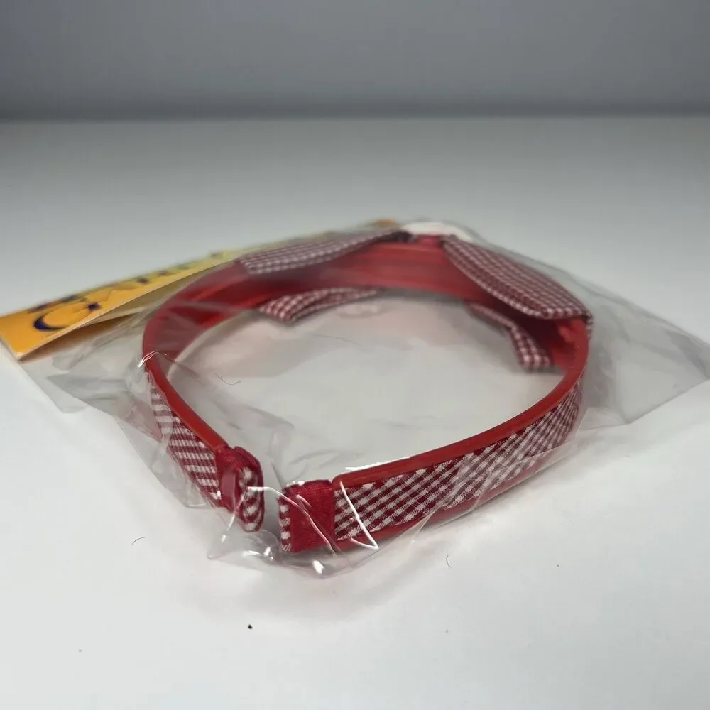 New GARFIELD Vintage Red Gingham Headband JIM DAVIS Cat